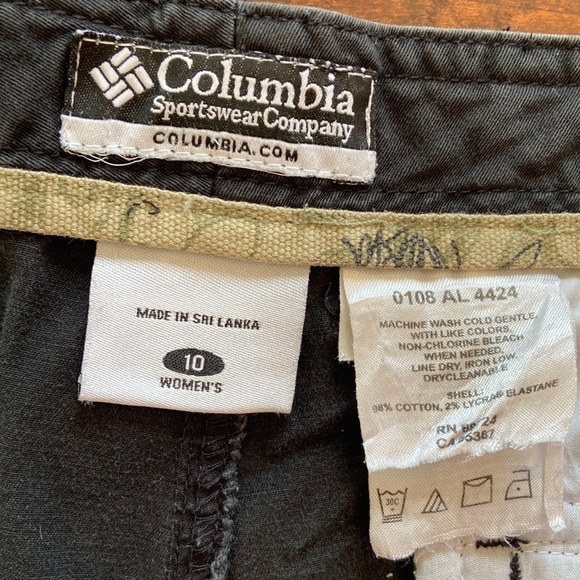 COLUMBIA Cargo Hiking Shorts Black Size 10 - Picture 9 of 14
